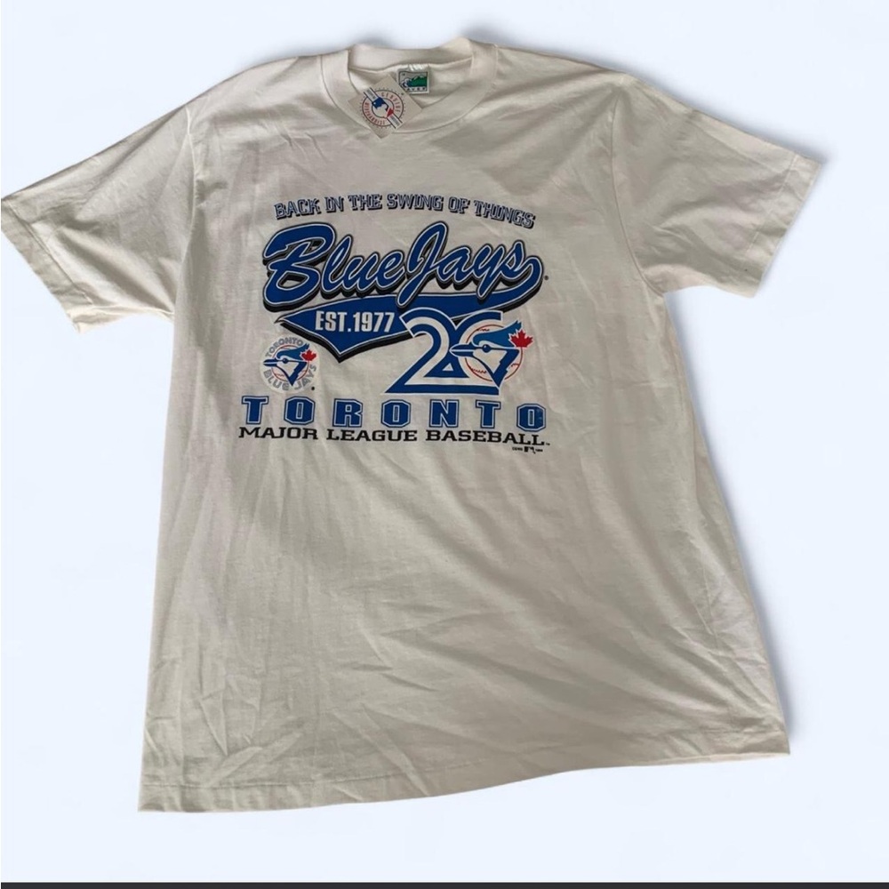 Vintage Toronto Blue Jays 20th Anniversay White Graphic Tee - MLB 1996